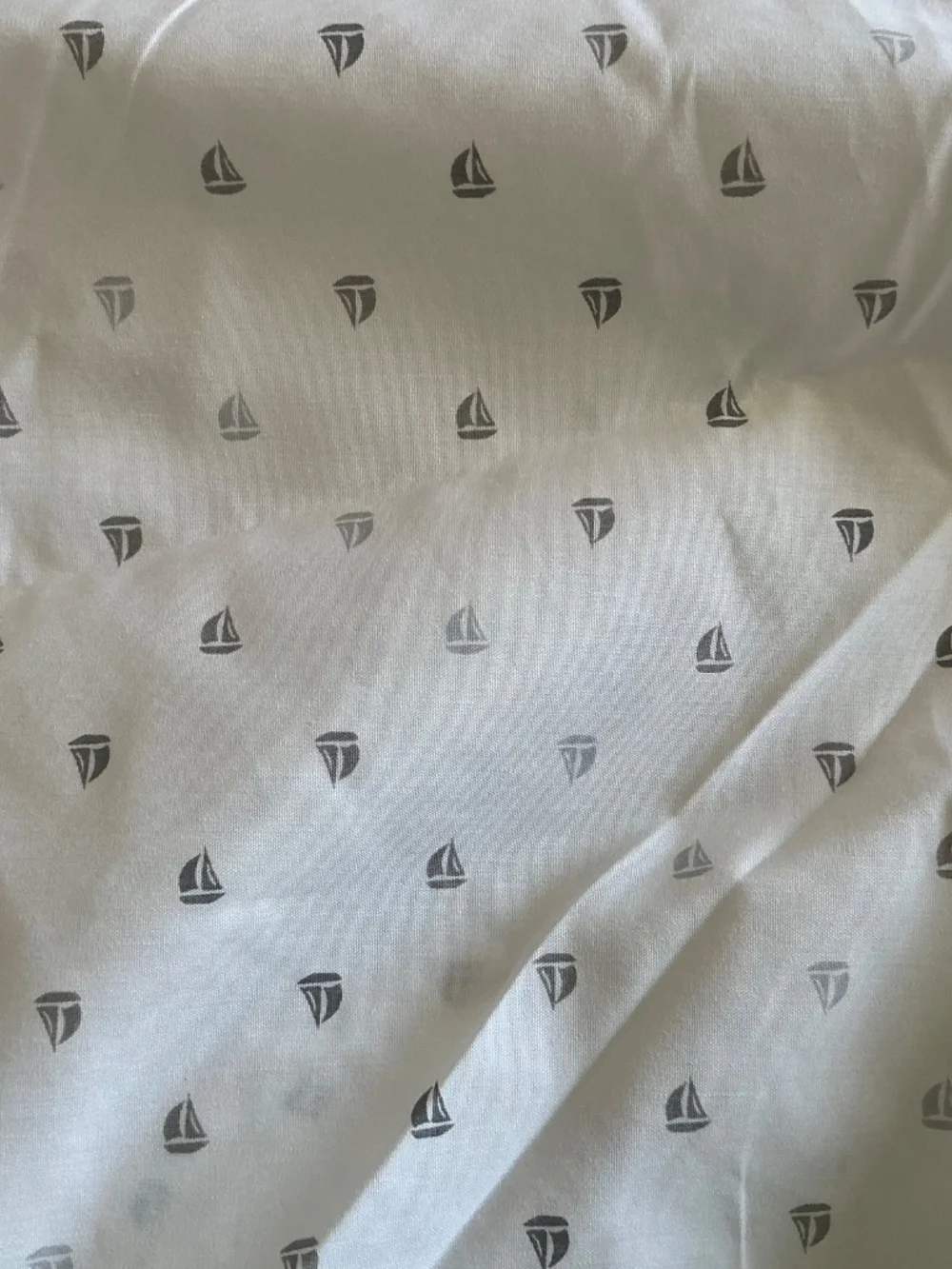 NWOT Tommy Hilfiger Fitted Full Sheet with grey shop boat print